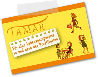 TAMAR Postkarte - Wir unterstützen Sie bei dem Ausstieg aus der Prostitution.