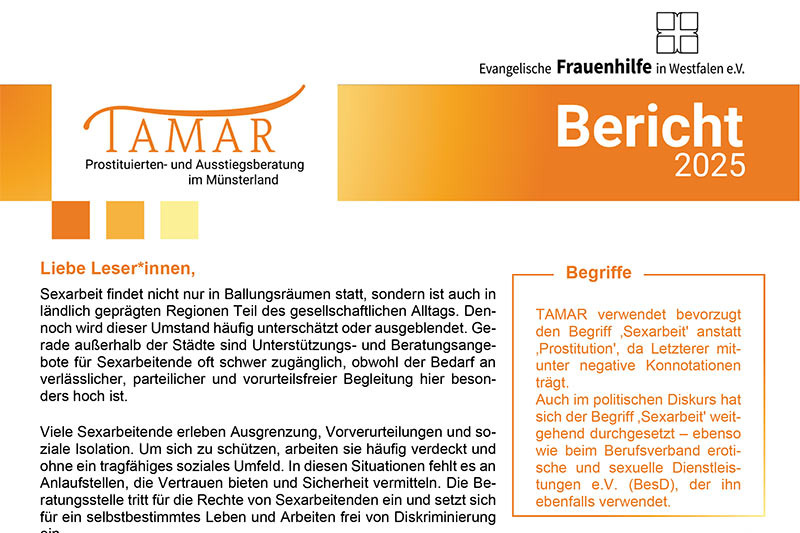 Jahresbericht TAMAR MÜNSTERLAND 2025